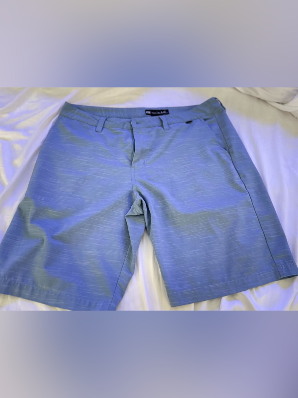 Travis Mathew Sky Blue Flat Front Performance Shorts